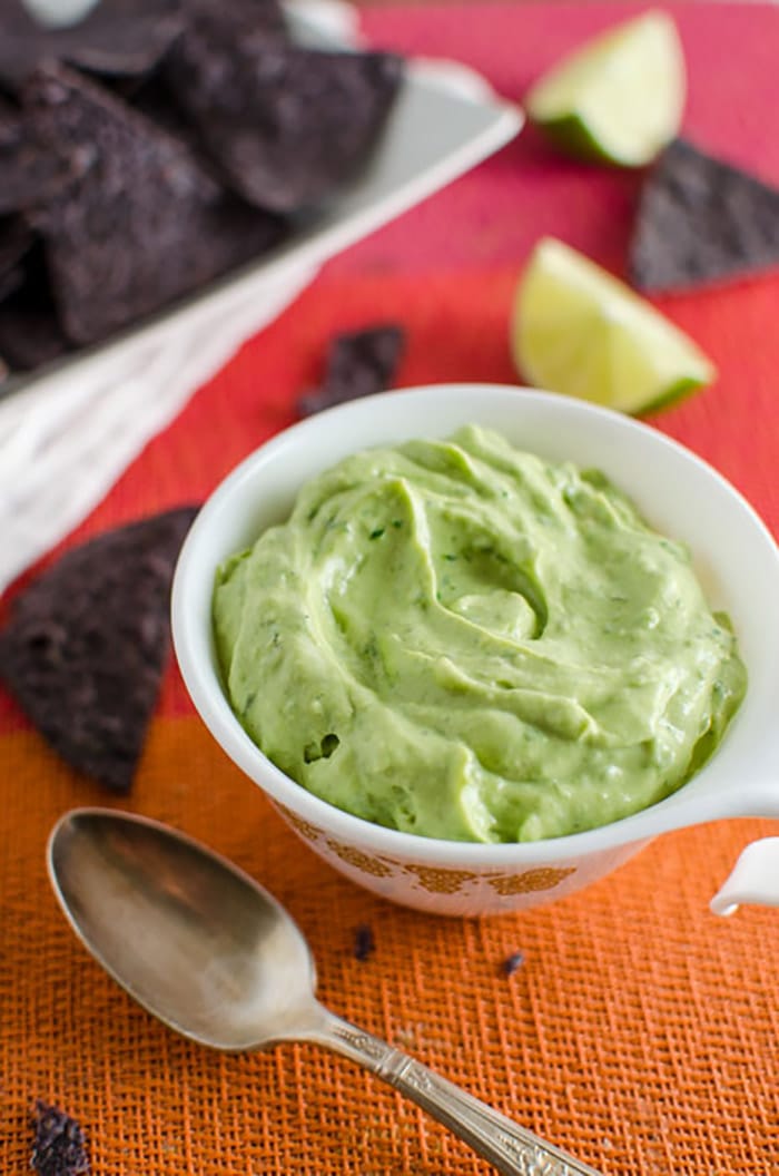 Delicious, creamy and easy avocado dip that only take 5 mins. to prepare. Give a tasty twist to any chips or appetizer dish with this avocado dip.