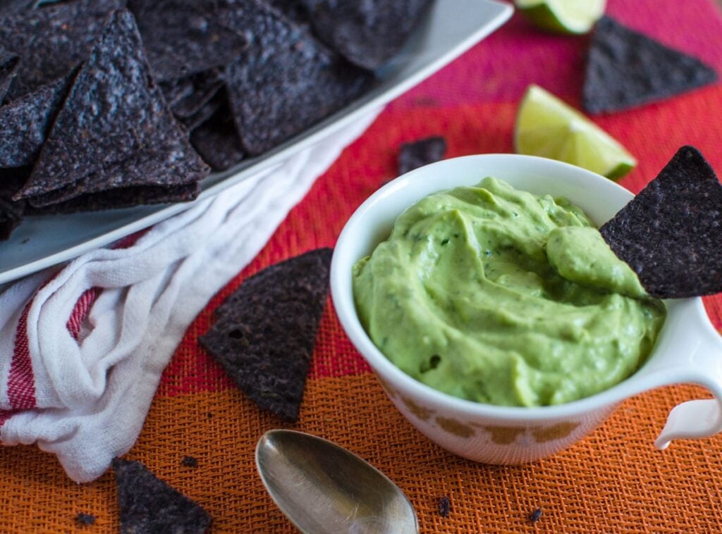 Delicious, creamy and easy avocado dip that only take 5 mins. to prepare. Give a tasty twist to any chips or appetizer dish with this avocado dip.