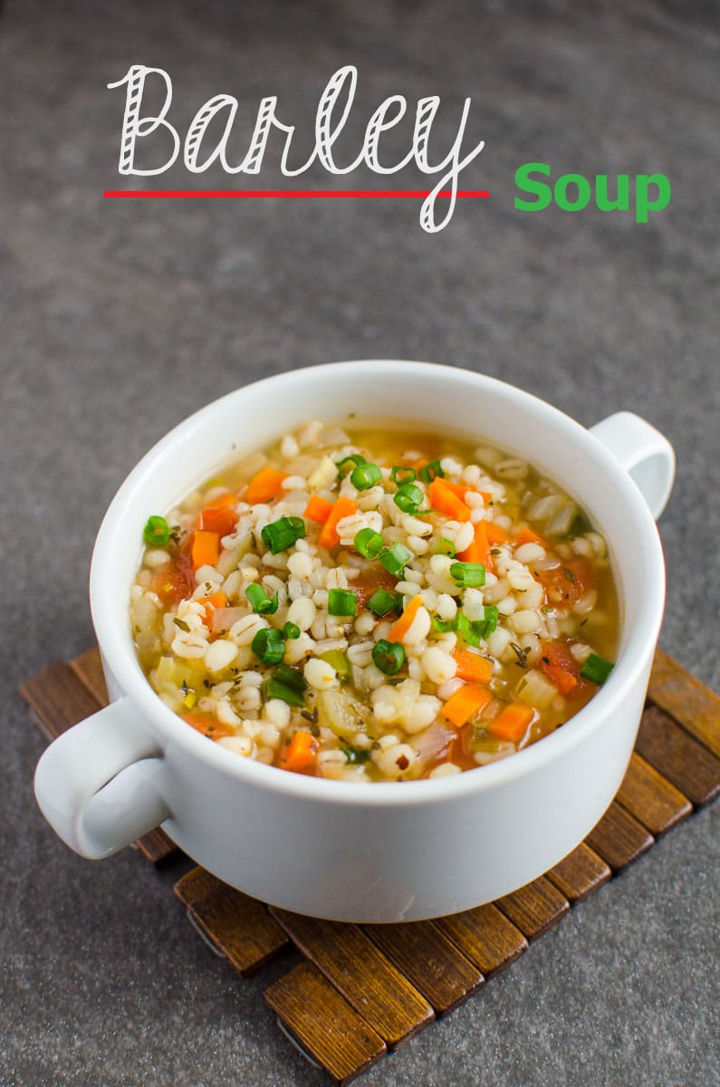 homemade healthy barley soup recipe. Perfect option to add whole grains into diet. Ready to enjoy in about 30 mins. 