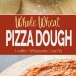 Homemade whole wheat pizza dough for making delicious pizzas.