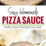 Easy homemade pizza sauce -- full of fresh flavors and taste. You will never want to go for the store brought one. | watchwhatueat.com