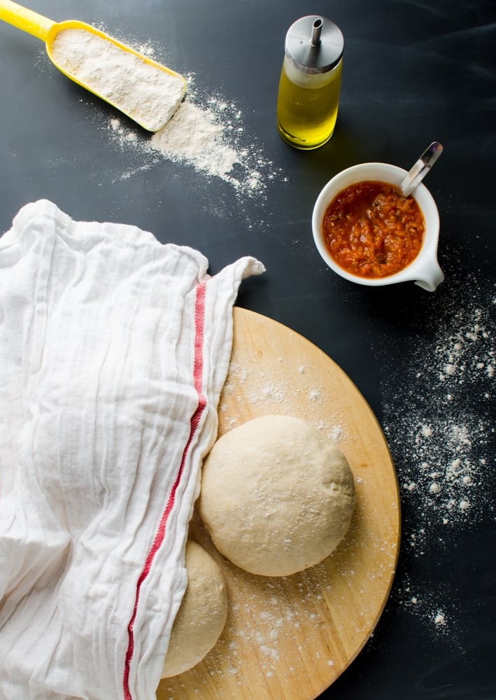 Homemade whole wheat pizza dough