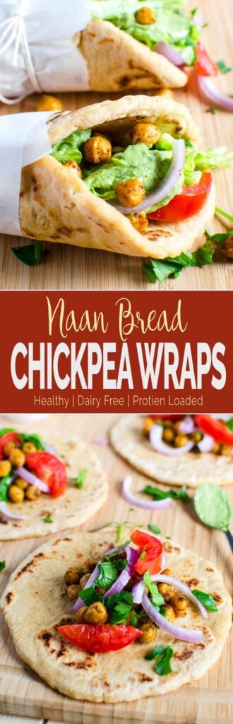 vegan wraps using naan bread
