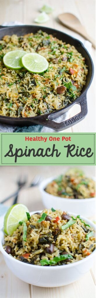 one pot spinach rice
