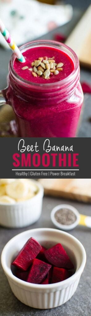 beet banana breakfast smoothie