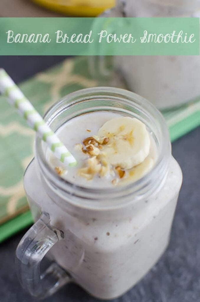 banana bread power breakfast smoothie