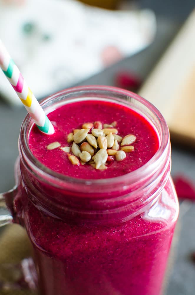 Try this 5-min vibrant pink beet banana smoothie to fall in love with raw beets.