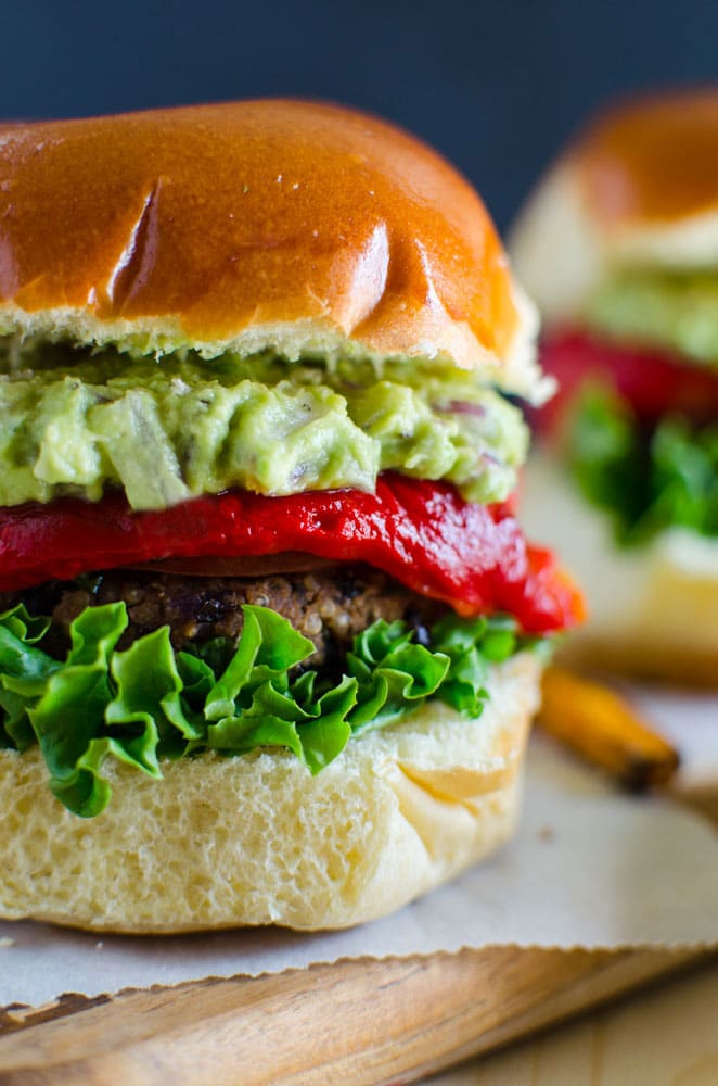 Healthy black bean veggie burger