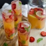 This non-alcoholic strawberry sangria is very refreshing and prepared using fresh strawberries & pineapple. It is healthy and kids friendly.