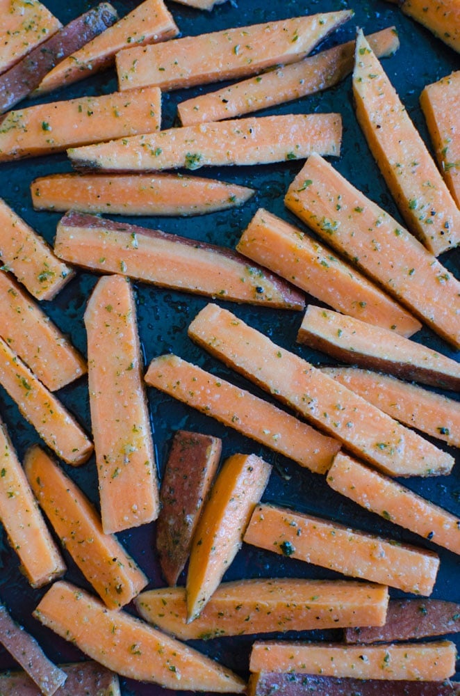 Homemade sweet potato french fries