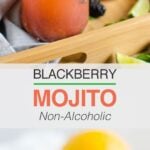 This naturally sweetened, non alcoholic, low calorie refreshing blackberry mojito is perfect to enjoy summer