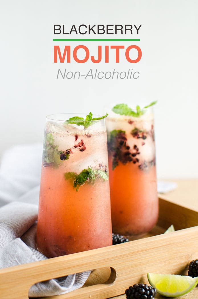 This naturally sweetened, non alcoholic, low calorie refreshing blackberry mojito is perfect to enjoy summer