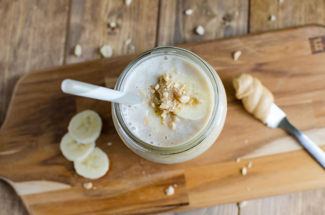 Healthy peanut butter banana smoothie