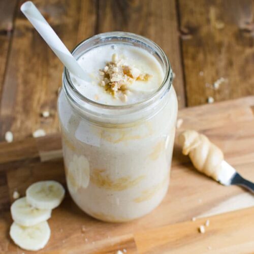 Healthy peanut butter banana smoothie