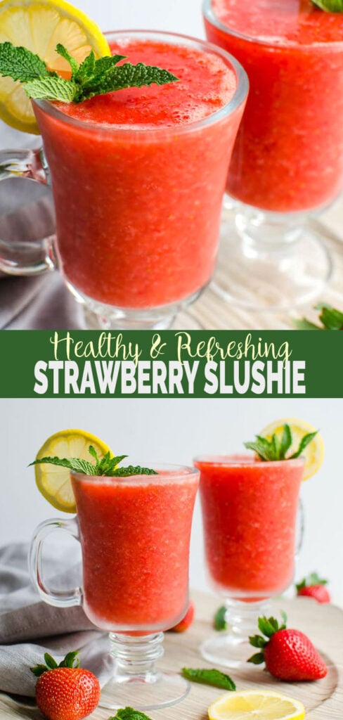 4 ingredients ice strawberry slush
