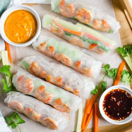 Simple And Easy Homemade Fresh Vietnamese Healthy Spring Rolls