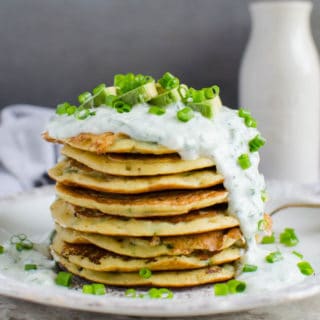 Mung bean oatmeal protein pancakes | watchwhatueat.com