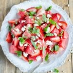 Watermelon Feta Basil Salad