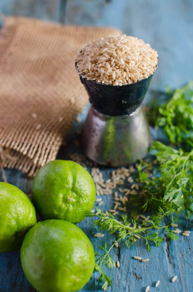 Healthy alternative to chipotle cilantro lime rice that tastes equally good. It is also vegan and gluten free. | watchwhatueat.com