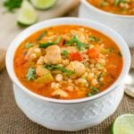 Easy Chicken Barley Soup | watchwhatueat.com