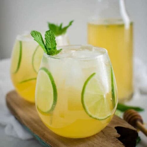 Homemade honey limeade recipe perfect for weight watchers.