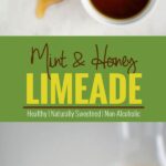 This refreshing sweet & tangy homemade limeade is a classic drink to enjoy any time of the year. Healthy, naturally sweetened & perfect for weight watchers. | watchwhatueat.com