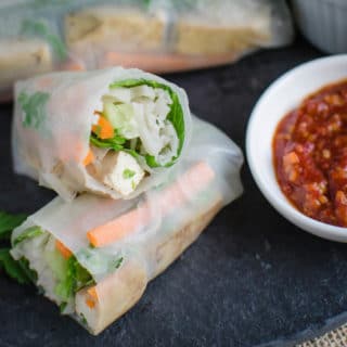 These Vietnamese spring rolls are healthy, vegan, gluten free and perfect for lunch, dinner or party appetizers.