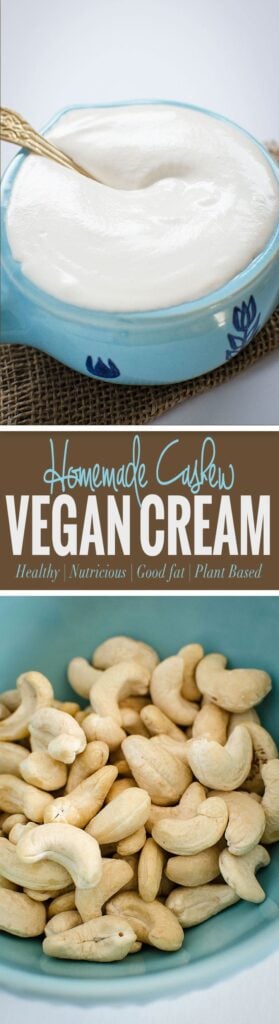 homemade cashew cream recipe – made from raw cashews