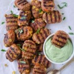 Grilled mini meatloaves are perfect southwest flavored healthy appetizers for potlucks and summer barbecue parties