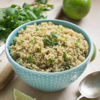 Super simple cilantro lime quinoa to pair with your favorite Mexican dishes