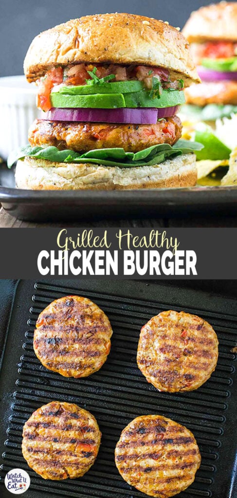 easy and healthy southwest grilled chicken burger