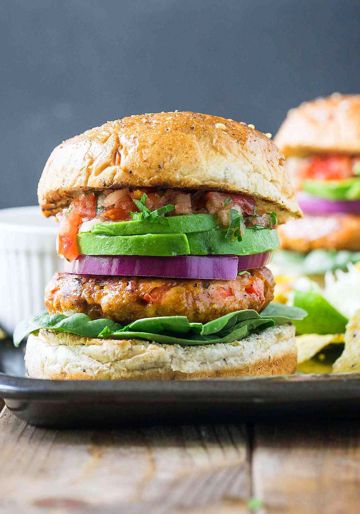 No Cheese Southwest Grilled Chicken Burger | Healthy, Protein Loaded