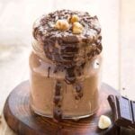 This chocolate banana smoothie is delicious and naturally sweetened for healthy morning breakfasts