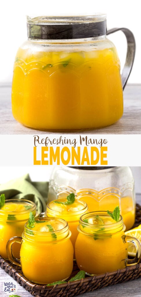 refreshing homemade mango lemonade
