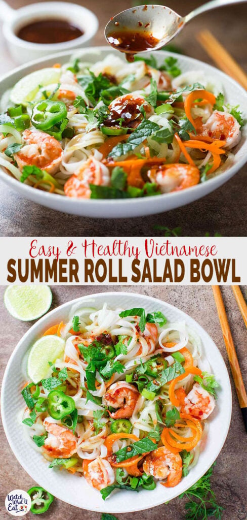 vietnamese summer rolls salad bowl