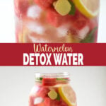 Stay hydrated with this refreshing fresh watermelon detox water. A sugar free healthy drink! | #watchwhatueat #infusedwater #detoxwater