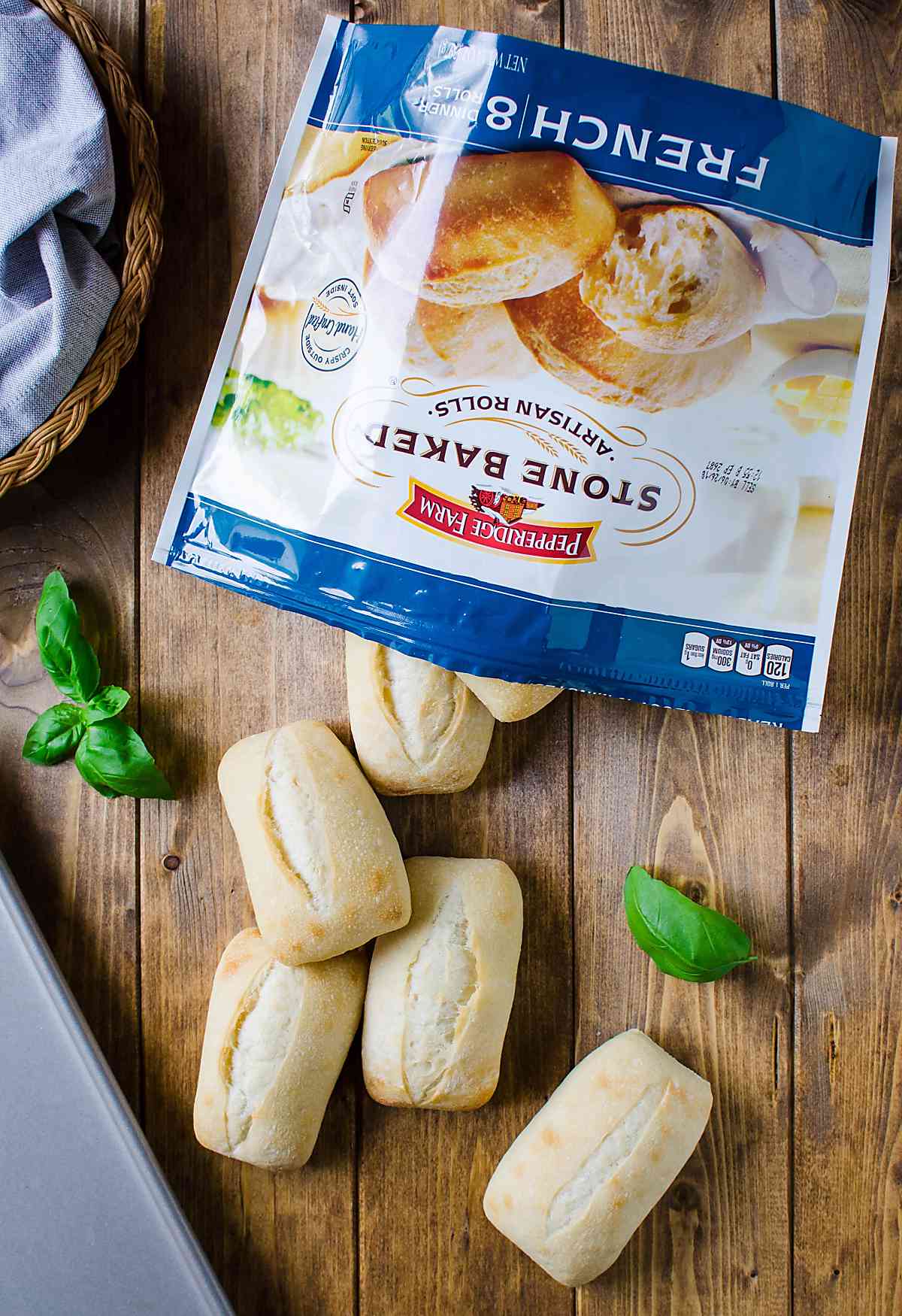 Bread rolls on a flat surface 