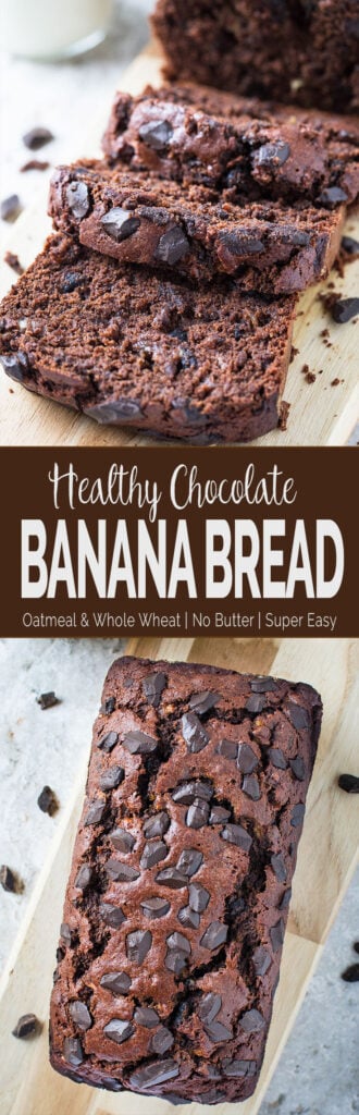 healthy chocolate banana bread