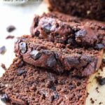 sliced chocolate banana bread