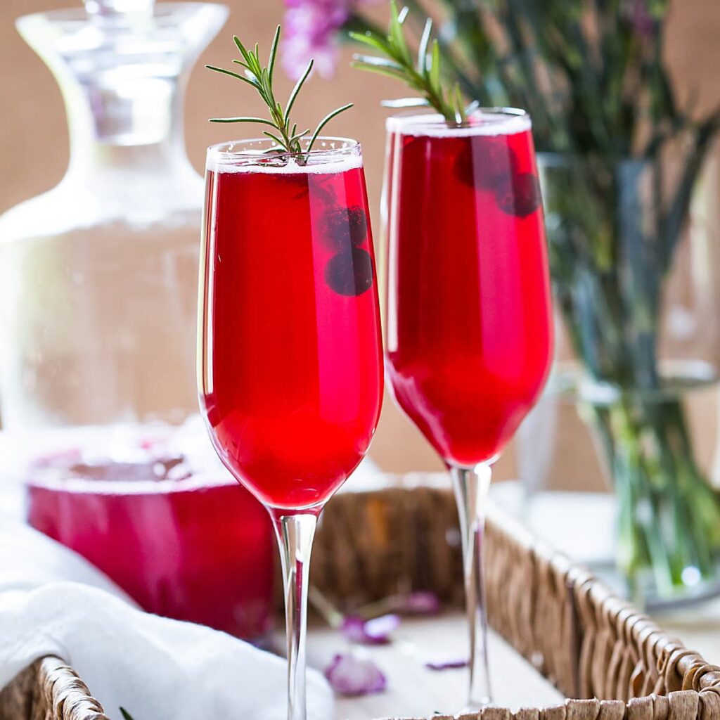 Healthy & Festive Cranberry Mimosa Recipe