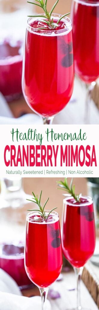 healthy and festive cranberry mimosa recipe