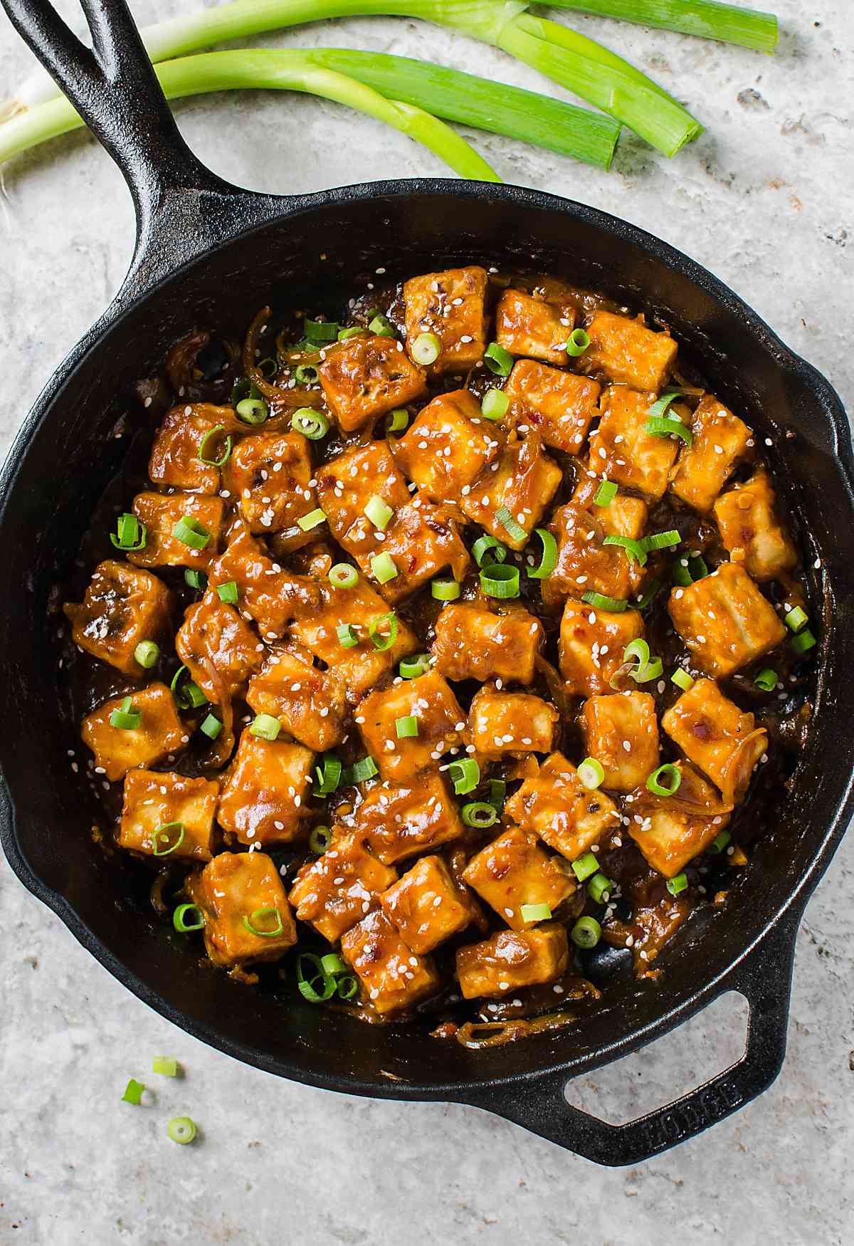 30 Min Healthy Asian Chili Garlic Tofu Stir fry One Pan Meatless 