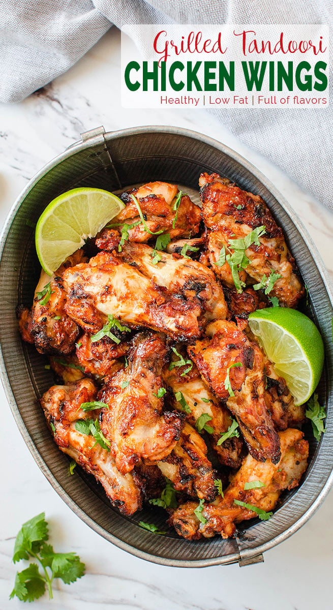 Healthy Grilled Tandoori Chicken Wings Watch What U Eat