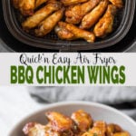 Air Fryer BBQ Chicken Wings - Fresh chicken wings cooked to perfection in Air Fryer & tossed in bbq sauce for delicious smoky flavors. Under 30 min, healthy & easy recipe for party appetizers or snacks. | #watchwhatueat #airfryer #airfryerchickenwings #airfryerchicken