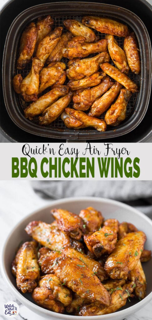 quick and easy air fryer bbq chicken wings