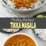 Enjoy authentic Indian flavors in this Healthy Chickpea Tikka Masala. Simple and easy vegetarian tikka masala recipe for a weeknight meal or to serve in a party. | #watchwhatueat #tikkamasala #chickpea #chickpeacurry #Indiancooking