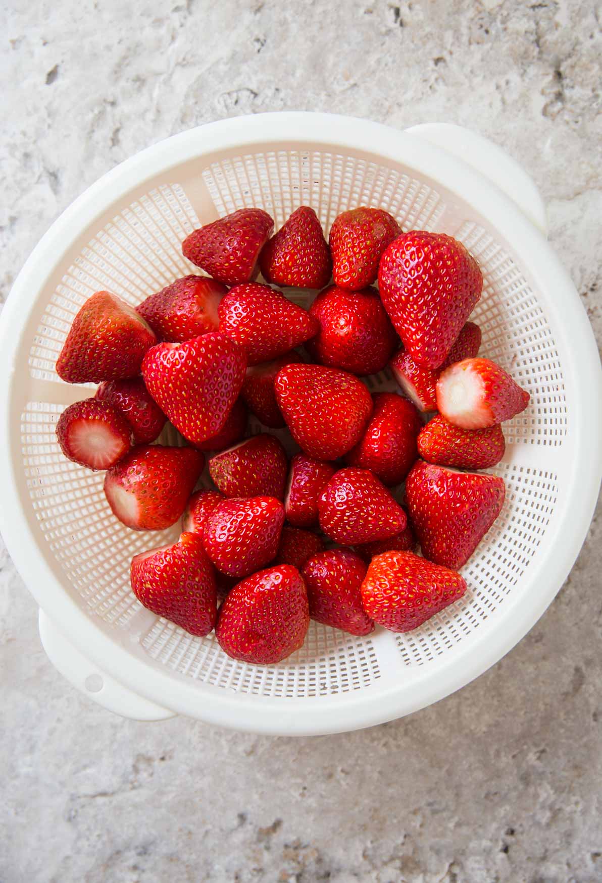 Fresh strawberries for making homemade fresh strawberry lemonade