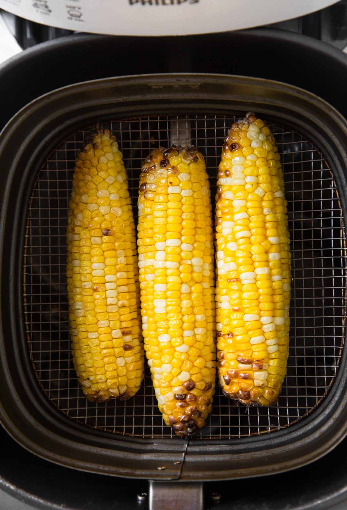 Roasted corn on the cob in Air Fryer Basket