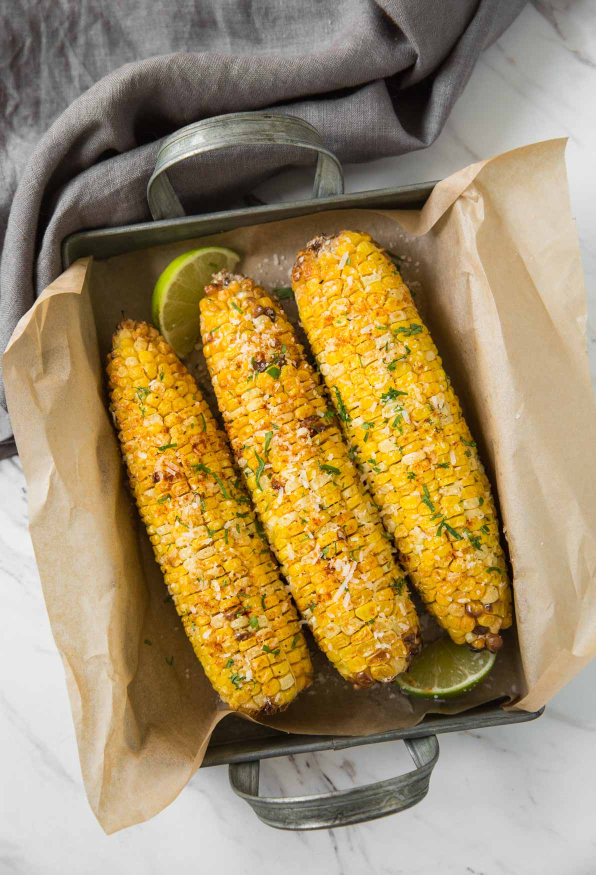 Under 15 mins. make this quick and easy Air fryer corn whenever you need roasted corn.