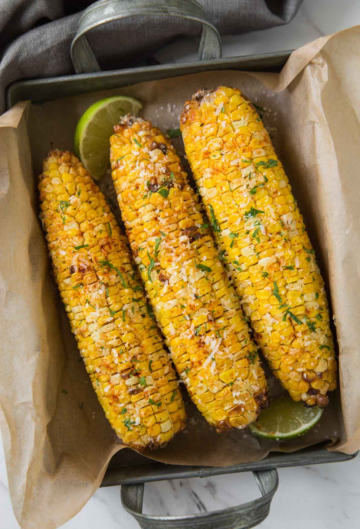 Under 15 mins. make this quick and easy Air fryer corn whenever you need roasted corn.